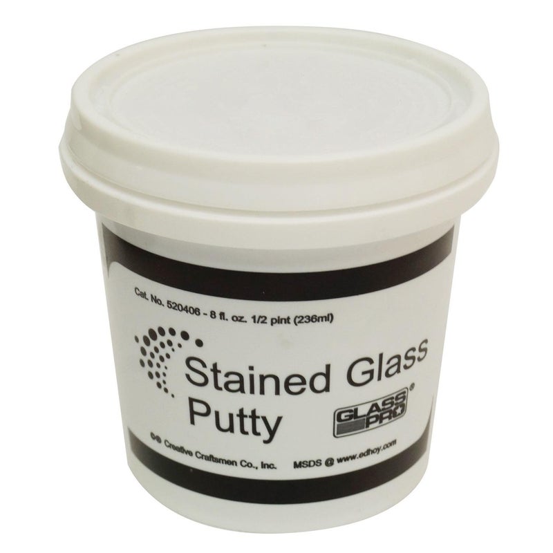 Pro Glass Glass Pro Stained Glass Lead Cement Putty Black 1/2 PINT (1 LB) Ready to Use - Image 1